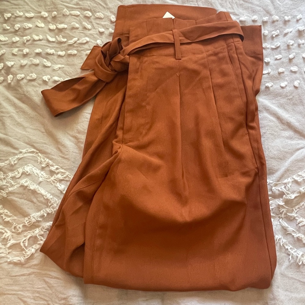 Madewell Paper Bag Pants - Rust Color